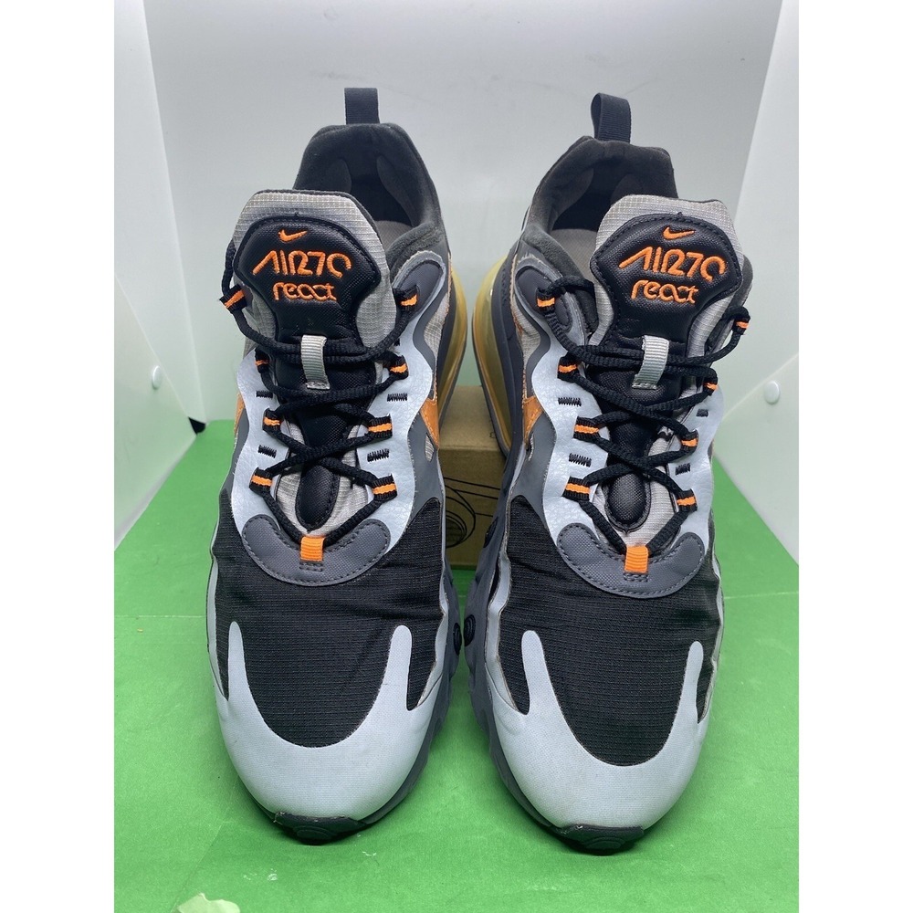 Nike Air Max 270 React Winter Wolf Grey Total Orange CD2049-006 Mens Size 11